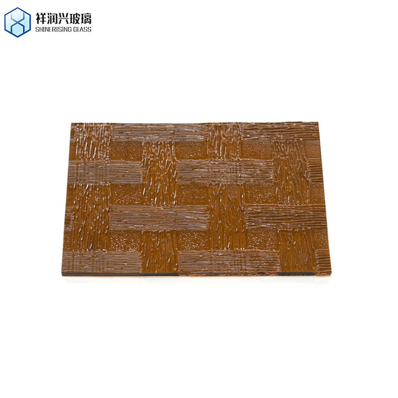 Vidrio de color sólido con patrón marrón 3 mm 5 mm 1830 * 2440 estilo belga plano