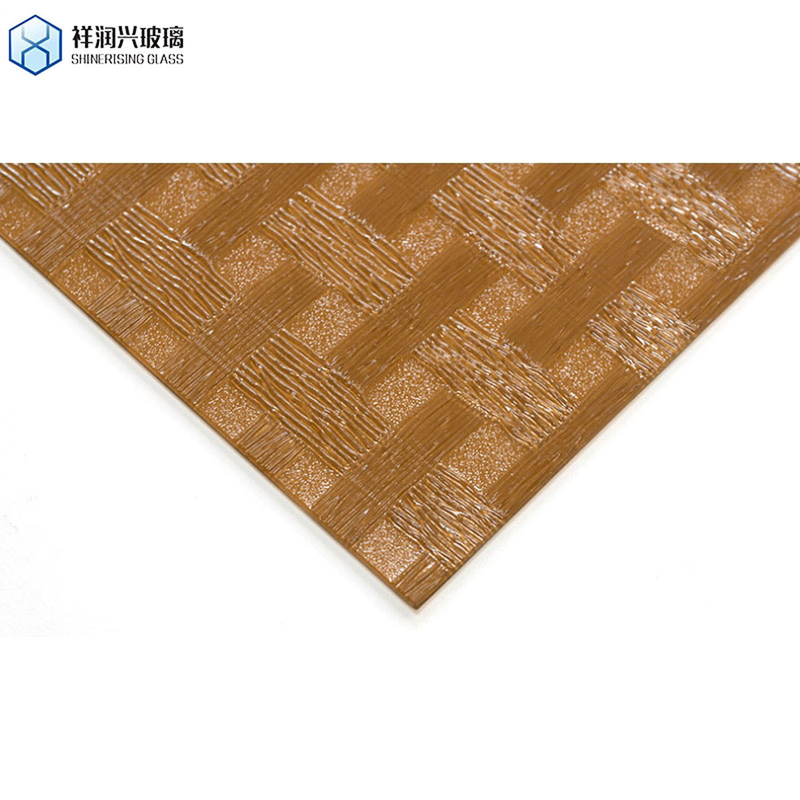 Vidrio de patrón marrón grueso con diseño plano de 3 mm, 3.2 mm y 4 mm y patrón de cristal grueso