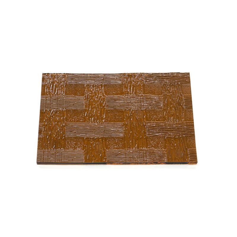 5 Vidrio de patrón de 3 mm 4 mm 5 mm hecho en vidrio en relieve marrón con bordes planos pulidos