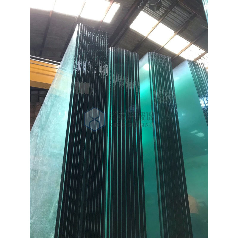 Azul Ect. Tamaño personalizado vidrio laminado curvo vidrio de acero azul grado súper templado