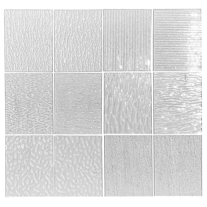 Moru Flautado Madera de Manchas Catedral del Arco iris Satinita Oceánica Acualita Texturizada Patrón Vidrio cableado para 5