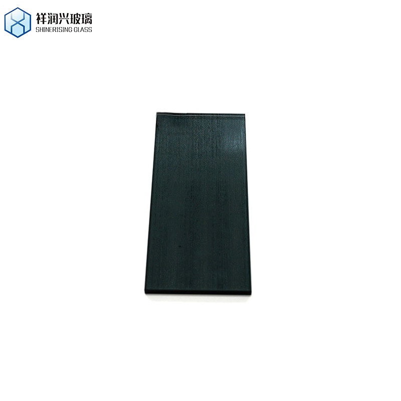 Vidrio de patrón en relieve decorativo negro templado claro para decoración del hogar personalizada