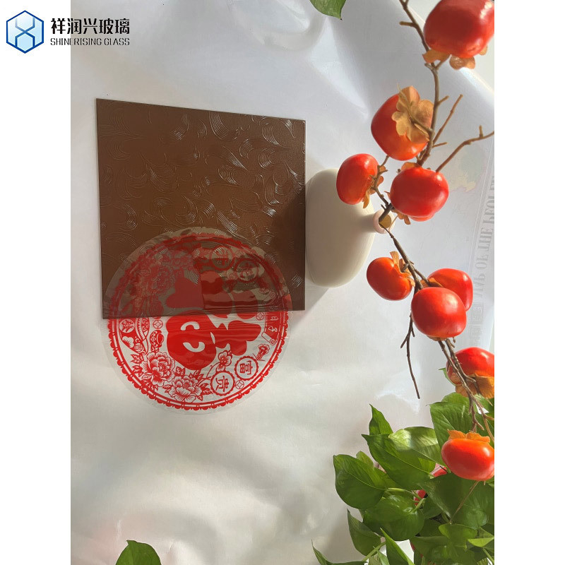 Personalización Vidrio de color marrón/bronce con patrones/rollados/figuras con varios diseños