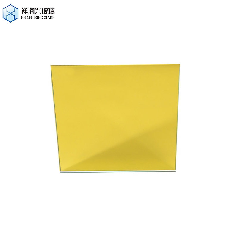 Espejo coloreado de vidrio tintado de hoja dorada personalizado para la construcción de cúpula de vidrio templado