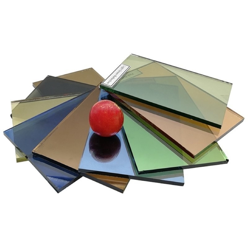Vidrio único para ventanas de construcción de colores claros tintados y reflectores