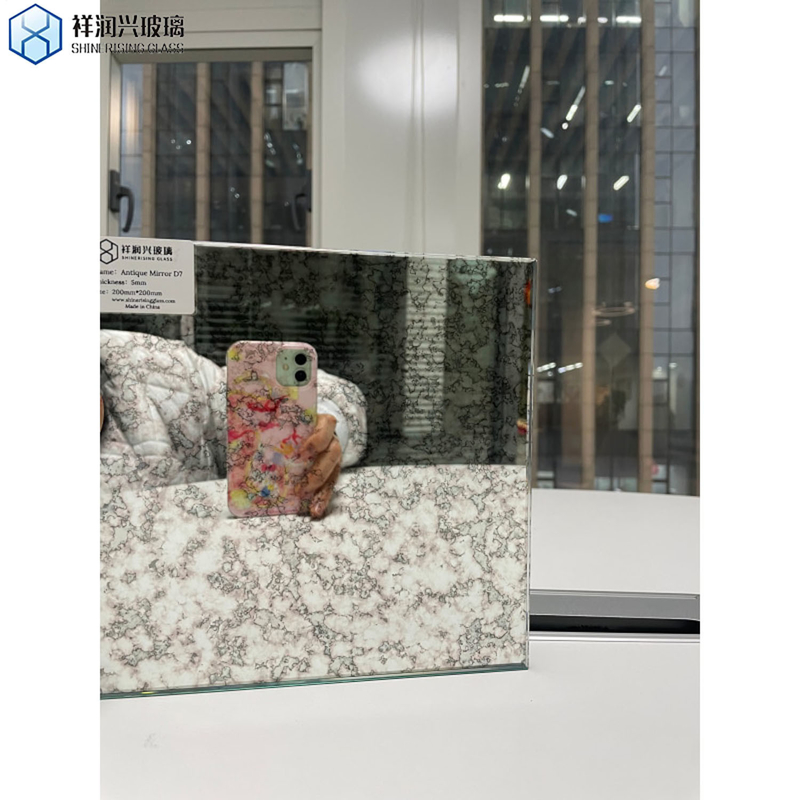 Vidrio de espejo antiguo ecológico personalizable con opciones de color azul claro verde gris rosa