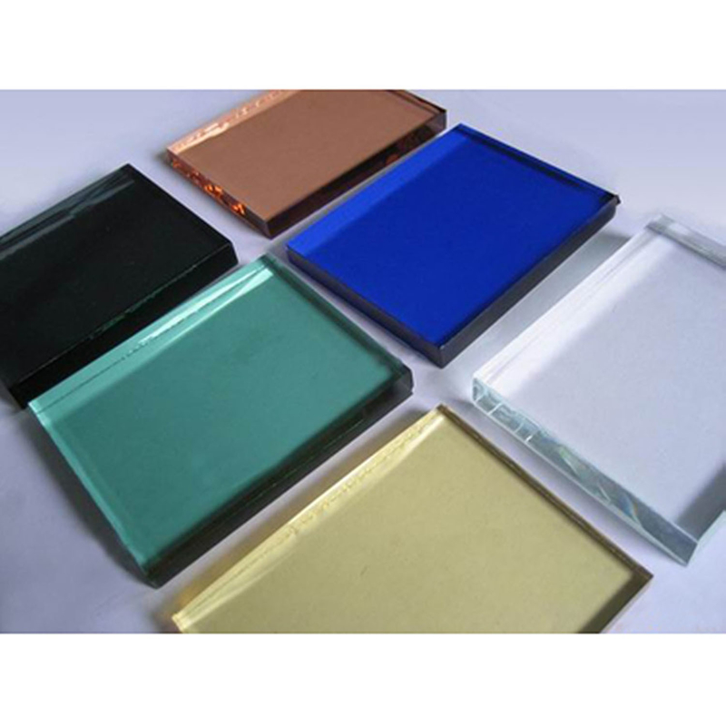 Pedido personalizado Buen cristal reflector de color rosa claro y teñido para arquitectura