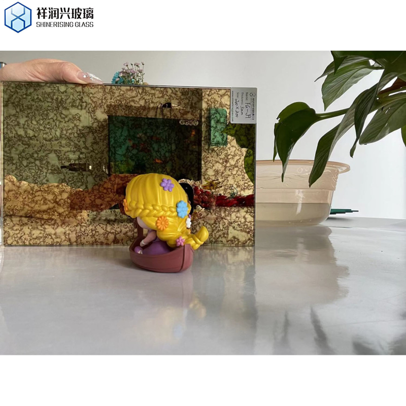 Vidrio de espejo antiguo de borde pulido plano para técnica decorativa laminado 4mm 5mm 6mm