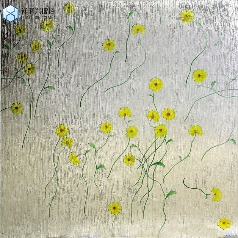 Vidrio con patrones transparentes Ducha con riñones de flauta Texturas claras vidrio decorativo 5 mm