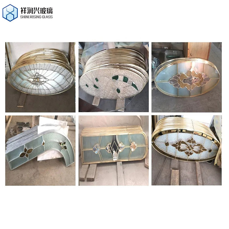 Arquitectura Vidriera de estrella de la ciudad de templado plano para pintura decorativa y mosaico