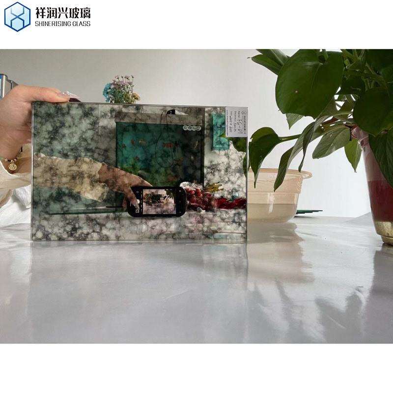 Espejo de decoración de arte vintage de longitud completa con borde pulido plano y certificado ISO