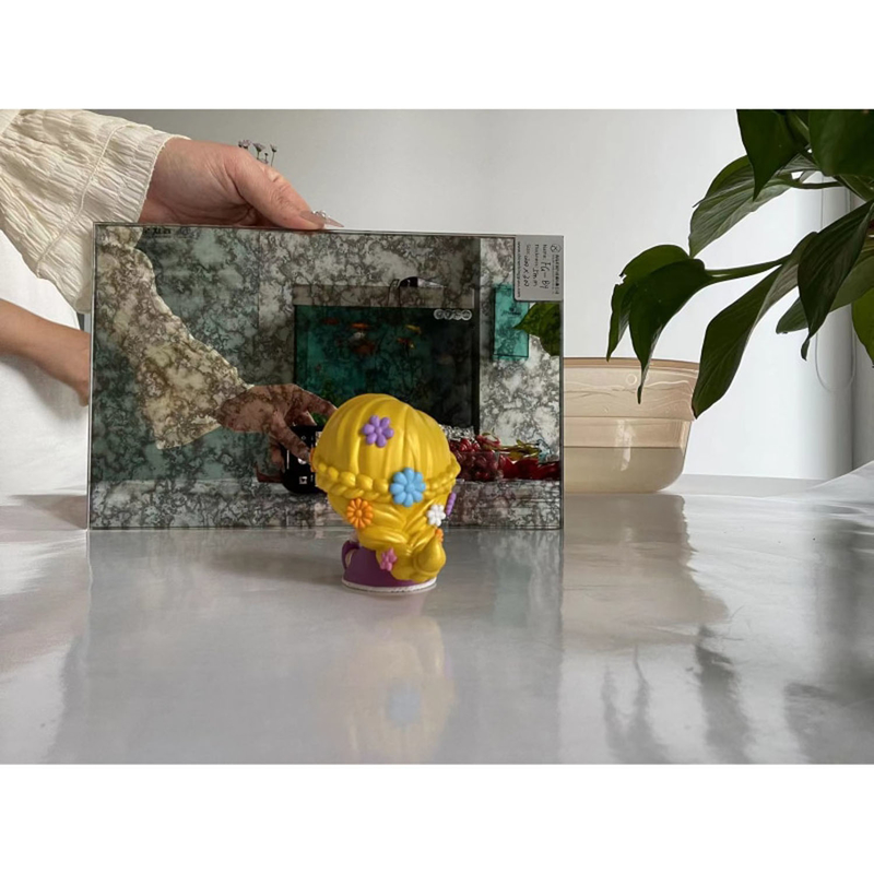Hojas de vidrio de espejo antiguo de borde liso y pulido para decoración del hogar